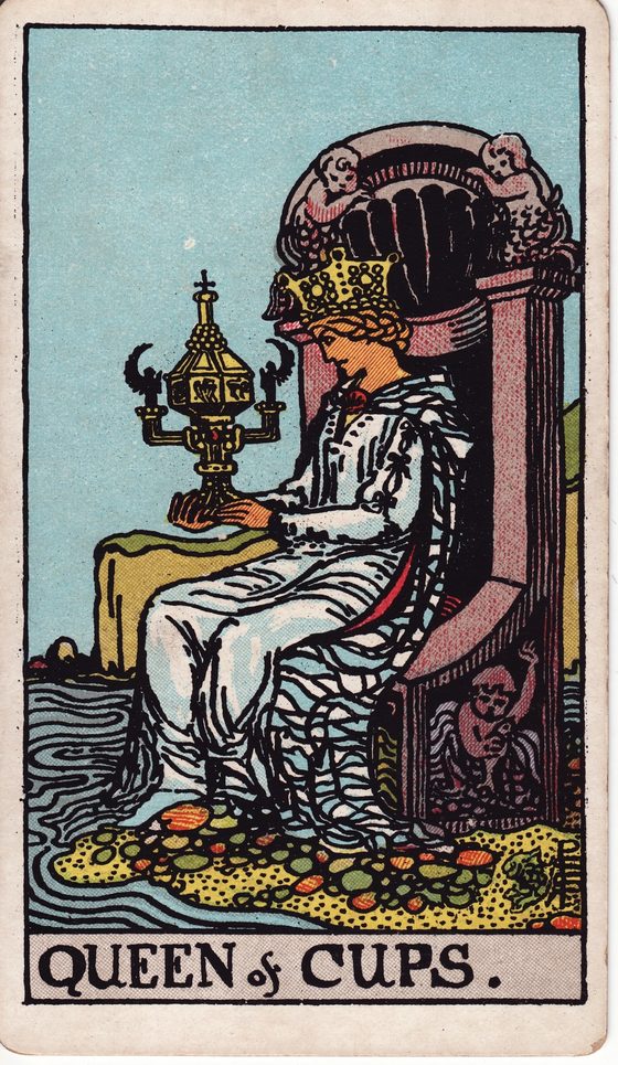Rainha de Copas — carta do tarô Rider-Waite